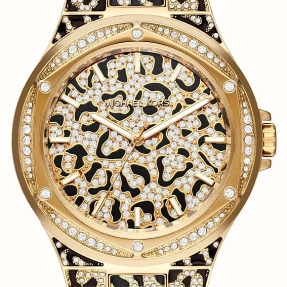 Michael Kors Gold-Tone Lennox Crystal Quartz Watch